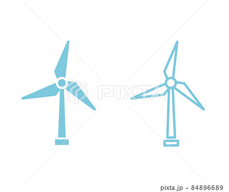 環境アイコン 風力発電 電気 自然エネルギー Sdgsのイラスト素材 8466
