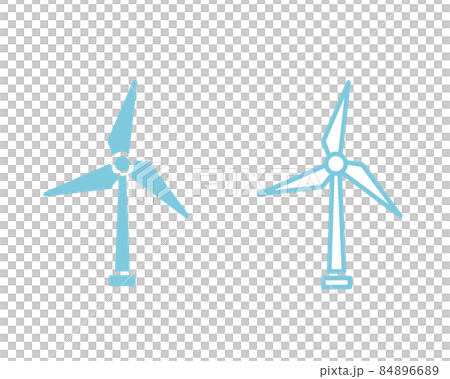 環境アイコン　風力発電　電気　自然エネルギー　SDGs 84896689