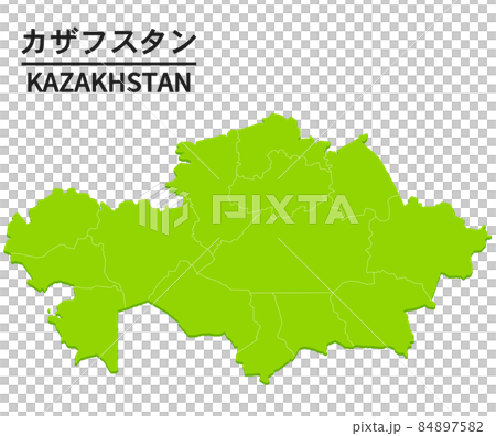 Kazakhstan world map illustration Kazakhstan world map illustration 84897582