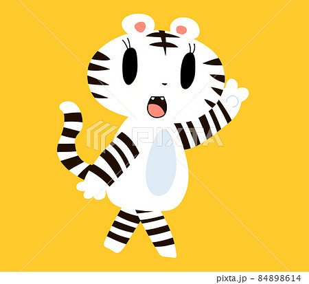 可愛い虎のマスコットキャラクター 寅年 年賀状のイラスト素材