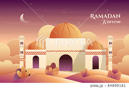 Beautiful Mosque Ramadan Kareem Greeting Islamic Holiday Muslim Celebration Card 84899181
