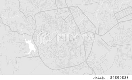 White and light grey Abha City area vector background map, streets and water cartography illustration. White and light grey Abha City area vector background map, streets and water cartography illustration. 84899883