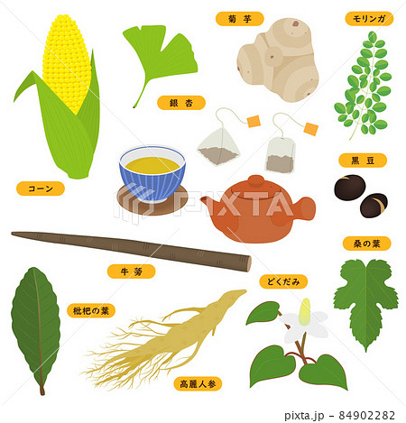 健康茶のイラストセット 84902282