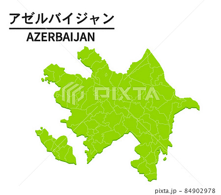 アゼルバイジャンの世界地図イラスト