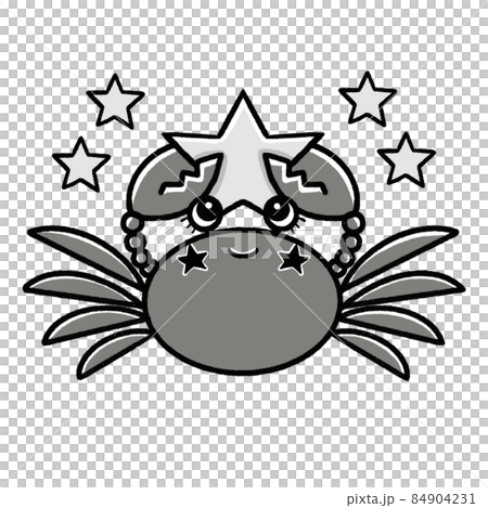 12星座可愛插畫素材/巨蟹座 84904231