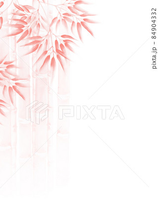 赤色の水墨画っぽい竹林の背景イラスト 背景白 縦 他色有 赤色の水墨画っぽい竹林の背景イラスト 背景白 縦 他色有 84904332