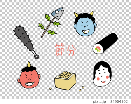 節分圖標集 84904502