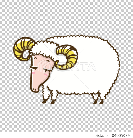 12 constellations cute illustration material / Aries 84905089