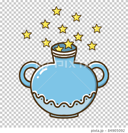 12星座 かわいいイラスト素材 水瓶座のイラスト素材