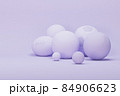Sport equipment background. Several balls for soccer, American football and tennis, golf. Set of sport items on pastel purple and very peri scene. Trendy 3d render for fitness, lifting in the gym. 84906623