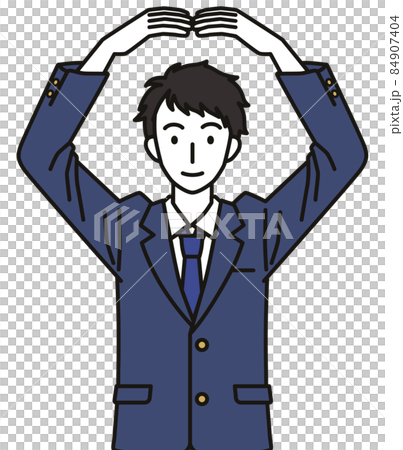 手でまるのジェスチャーをする男子中学生・高校生 手でまるのジェスチャーをする男子中学生・高校生 84907404