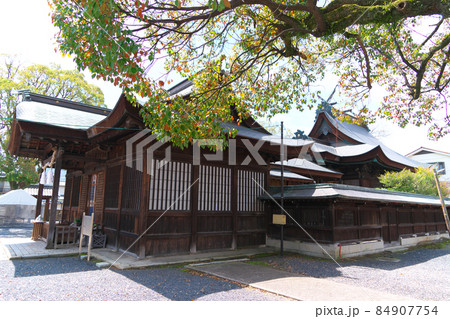 【重要伝統的建造物群保存地区】津山市城西地区 徳森神社の拝殿と本殿2　岡山県津山市 84907754