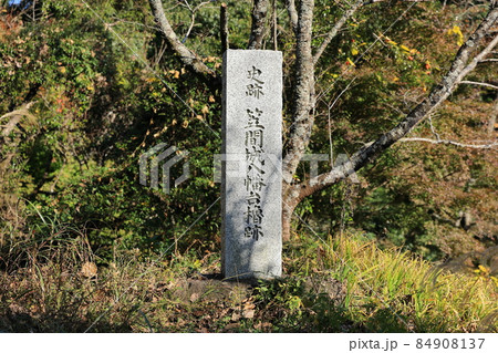 茨城県笠間城跡の石碑 84908137