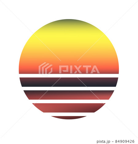 Design of Sunset striped background. 84909426