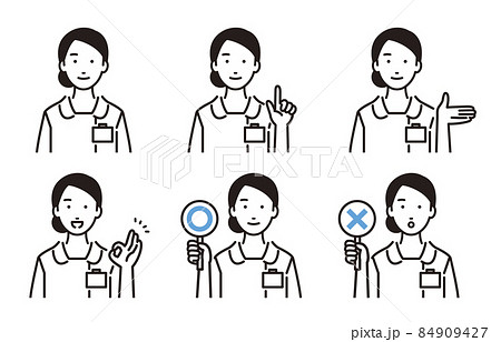 人物 女性の看護師セット 84909427