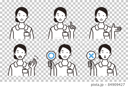 人物 女性の看護師セット 84909427