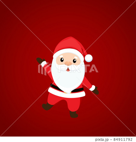 Christmas Greeting Card with Santa Claus. Vector illustration. 84911792