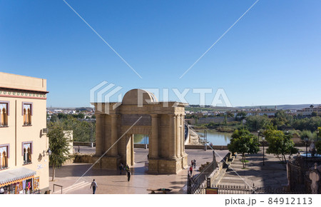 The gate to Cordoba is located on the site of previous Roman and Moorish gates, in front the Bridge. The gate to Cordoba is located on the site of previous Roman and Moorish gates, in front the Bridge. 84912113