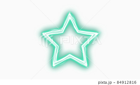 CGレーザー　歪むレーザーの星形フレーム 84912816