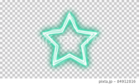CGレーザー　歪むレーザーの星形フレーム 84912816