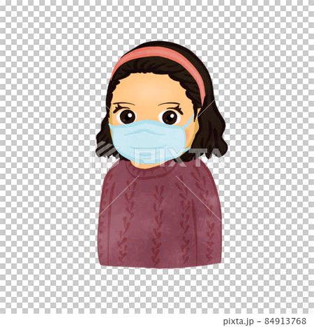 戴面具的女孩穿著毛衣 Asian Ver 戴面具的女孩穿著毛衣 Asian Ver 84913768