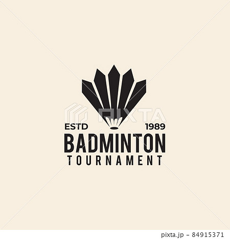 Badminton tournament logo design with shuttlecock icon Badminton tournament logo design with shuttlecock icon 84915371