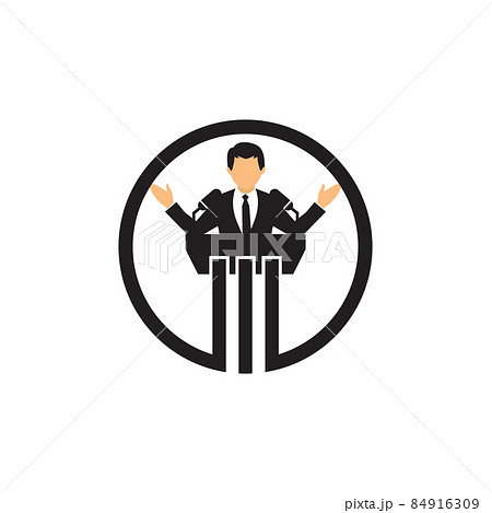 Senator, director of a company, president or leader speaking on the rostrum 84916309