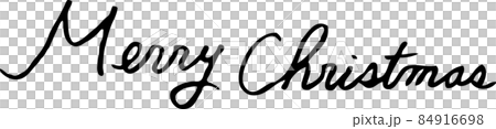 Merry Christmas handwritten characters cursive English (black) 84916698