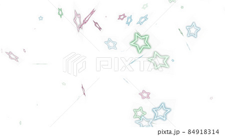 CGスター 多数の舞うカラフルな星 CGスター 多数の舞うカラフルな星 84918314