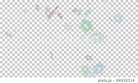 CGスター 多数の舞うカラフルな星 CGスター 多数の舞うカラフルな星 84918314