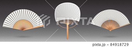 Chinese hand fan isolated handheld souvenir mockup Chinese hand fan isolated handheld souvenir mockup 84918729