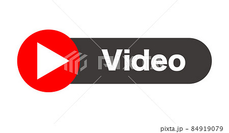 再生ボタンとVideoのロゴアイコン。 84919079