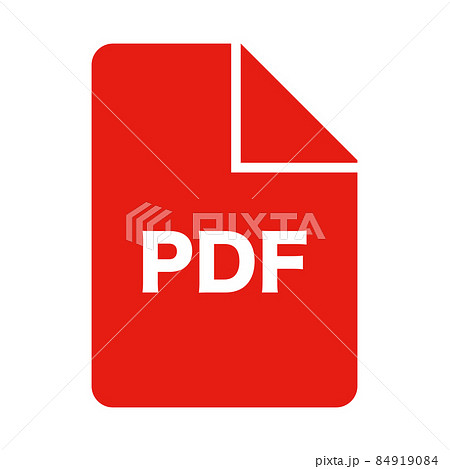 赤色のPDFファイル　ビジネス書類 84919084
