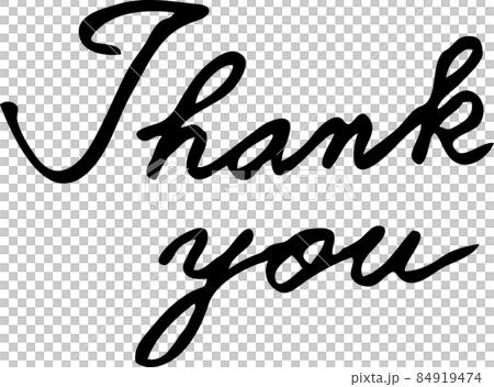 Thank You 文字 筆記体 英語 手書き ありがとうのイラスト素材