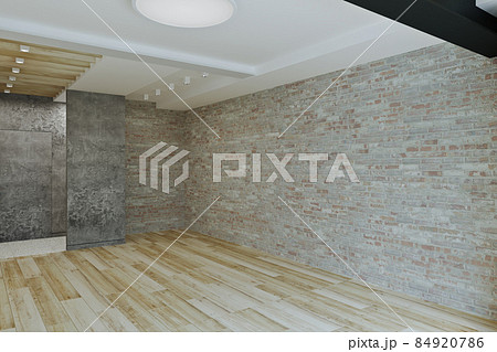 Moving house, apartment interior. 3D rendering imege 84920786