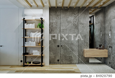 modern loft style apartment interior, private house 84920790