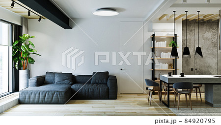 modern loft style apartment interior, private house 84920795