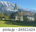 Elmau  castle ( Schloss Elmau) in Bavarian Alpine valley, Bavaria, Germany 84921424