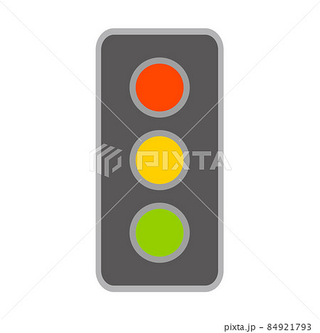 シンプルな信号機のイラスト 交通に関するベクターアイコン のイラスト素材