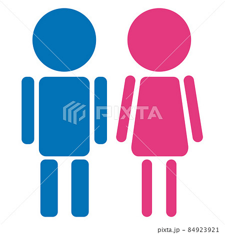 男性と女性 トイレマークのイラスト素材