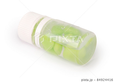 Close up synthetic green corn for fishing (Clipping path) 84924416