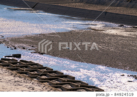 冬の篠山川　川代ダム付近上流方向 84924519