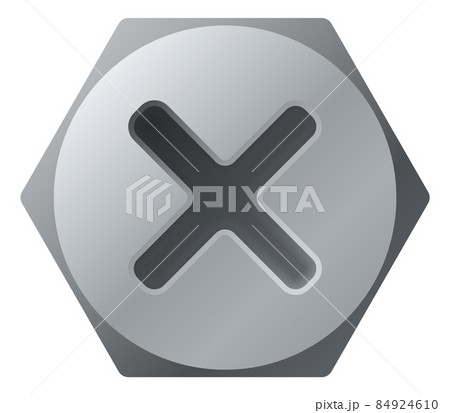 Hex head with cross drive socket. Bolt top Hex head with cross drive socket. Bolt top 84924610
