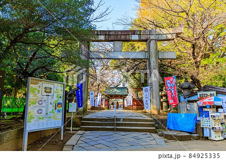 東京　台東区　上野公園にある上野東照宮　大石鳥居 84925335