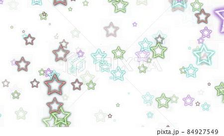 CGスター　多数のカラフルなスターの背景素材 84927549