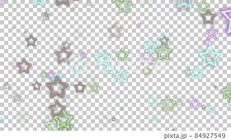 CGスター　多数のカラフルなスターの背景素材 84927549