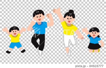 Jumping short-sleeved family (hand-painted color) Jumping short-sleeved family (hand-painted color) 84928777