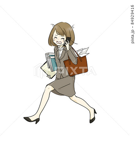 仕事が忙しいスーツ姿の女性 仕事が忙しいスーツ姿の女性 84929416