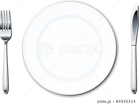 皿とナイフ フォーク 食事のイメージのイラスト素材