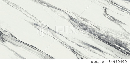 White marble texture background banner top view. Tiles natural stone floor with high resolution. Luxury abstract patterns. Marbling design for banner, wallpaper, packaging design template. 84930490